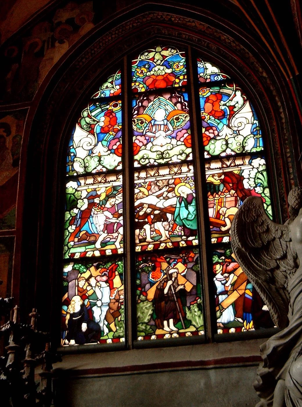 Finestra di vetro colorato nella Cappella della Santa Croce, Cattedrale di Wawel